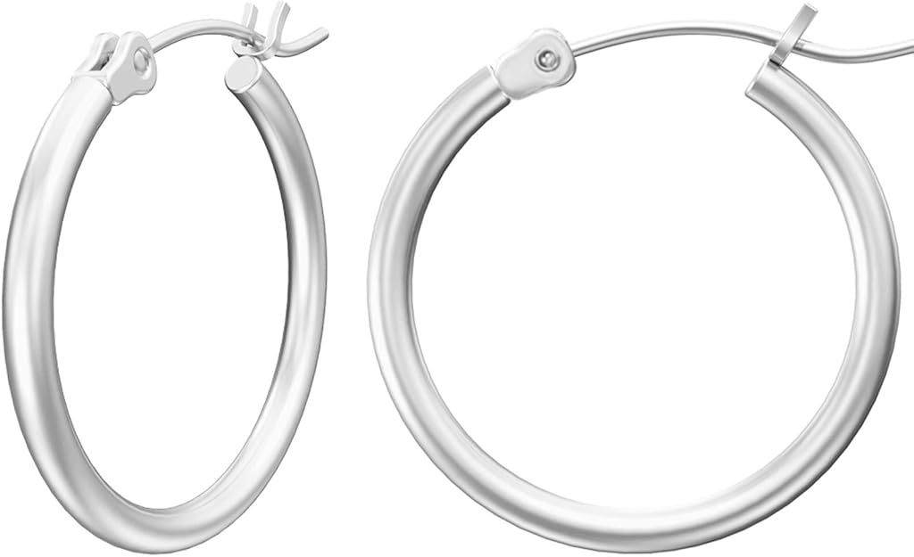 Gacimy Gold Hoop Earrings for Women 14K Real Gold Plated Hoops with 925 Sterling Silver Post | Amazon (US)