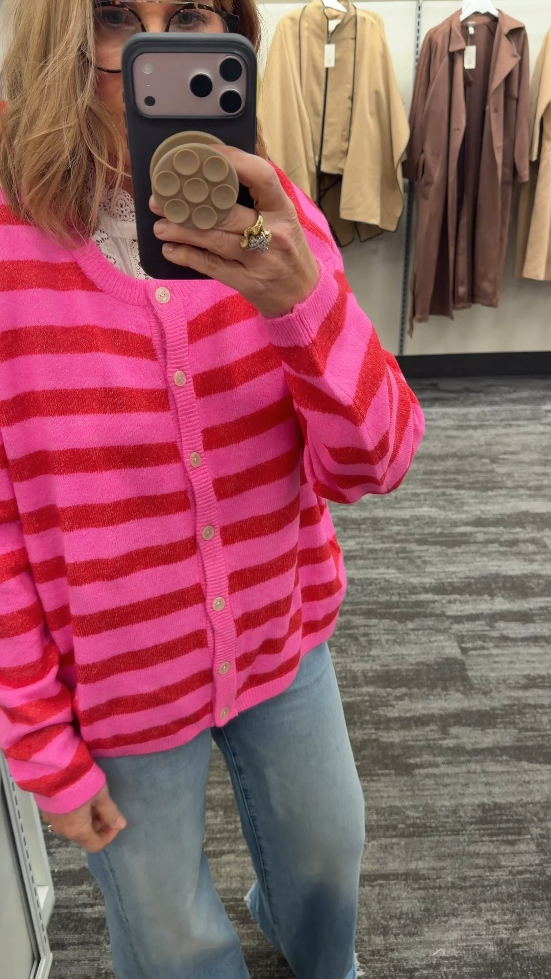 Loving this striped cardigan sweater. The colors are vibrant! I’m in an XL for an oversized fit 

#LTKOver40 #LTKSeasonal