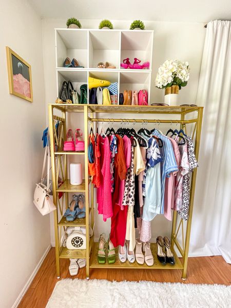 I really wanted built ins but when I looked at the prices I completely changed my mind and I decided to go with this clothing rack and I am so happy I did. Super happy with the final result and how beautifully it stores my clothes and accessories. #amazonhome

#LTKHome