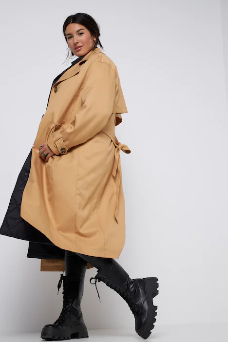 Trench Coat with Quilted Vest | Ulla Popken - US