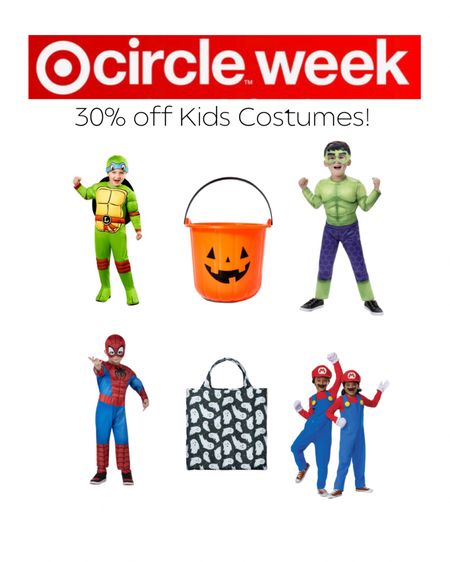 Target circle week, 30% off kids Halloween costumes 

#LTKsalealert