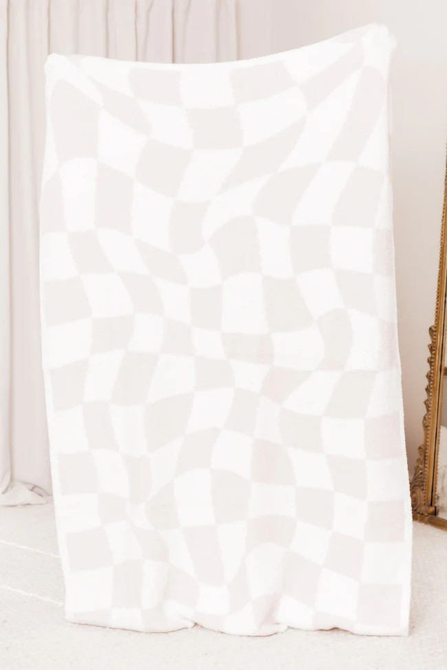 Make Me Believe Distorted Checker Blanket | Pink Lily
