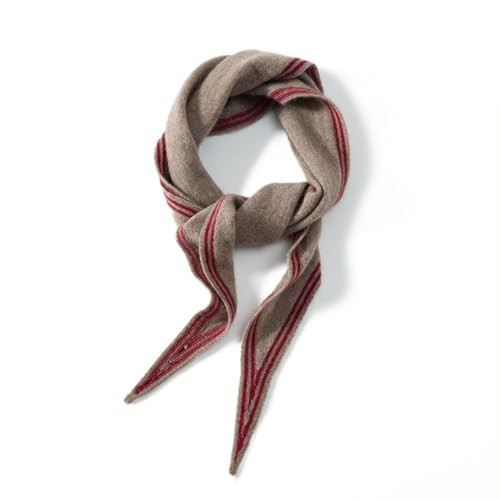 PEINIQULL Cashmere Triangle Scarf 100% for Women Winter, Wool Scarf Neck Warmer, Warm Triangle Shawl, Womens Long Soft (Light Brown) | Amazon (US)