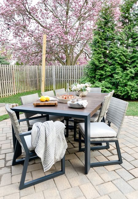 We love this outdoor dining set! It’s usually sold out all season but saw that it’s in stock at Walmart!!

#LTKhome #LTKSeasonal #LTKstyletip