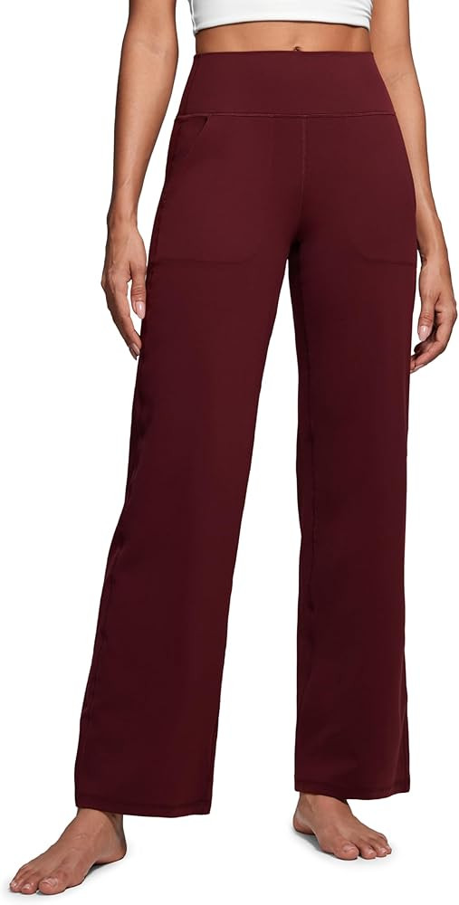 CRZ YOGA Womens Butterluxe High Waist Wide Leg Pants with Pockets 31" - Buttery Soft Comfy Casual... | Amazon (US)