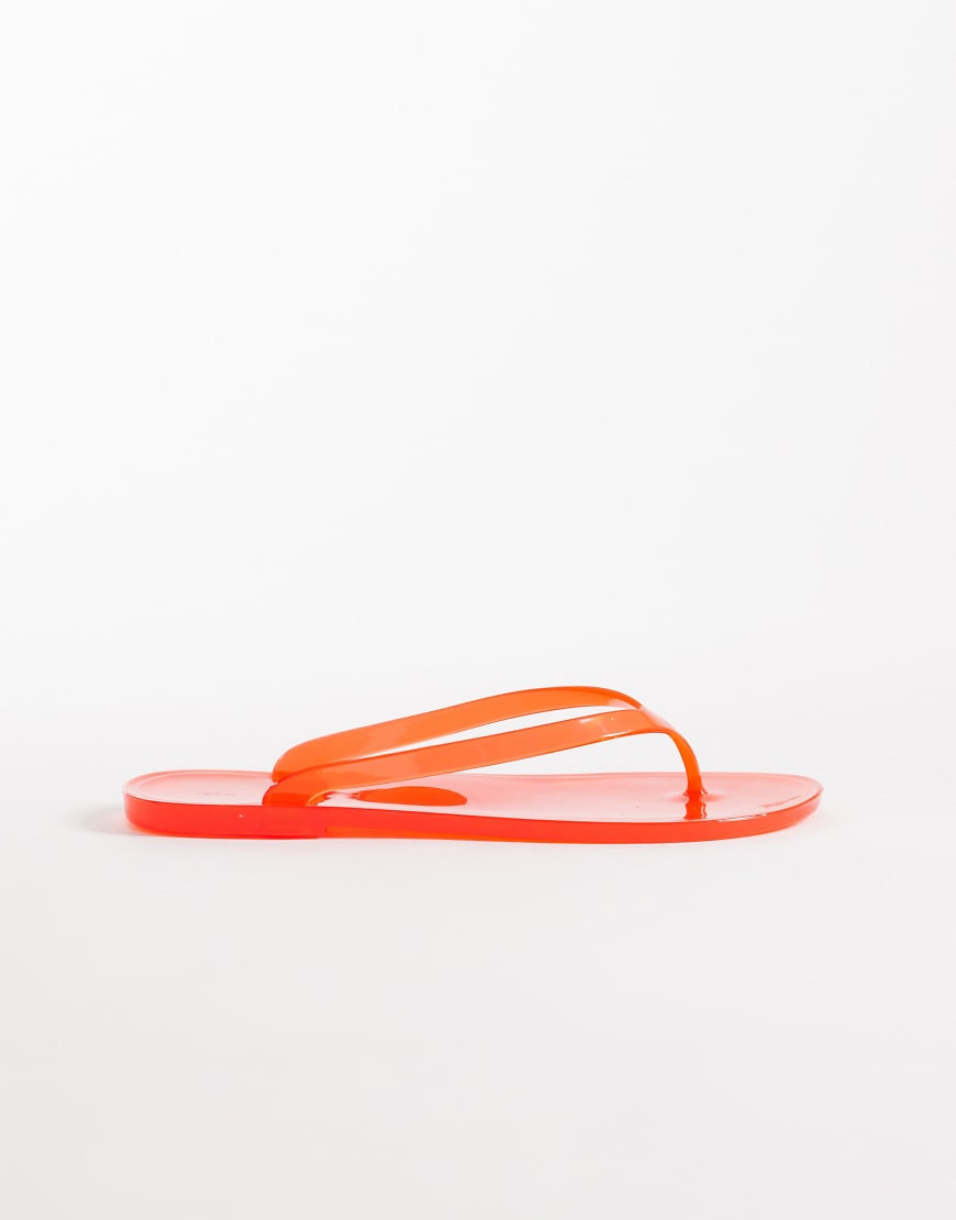 ASOS DESIGN Foxton jelly flip flops in red | ASOS (Global)
