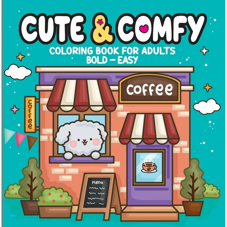 Cute & Comfy - Coloring Book for Adults, (Paperback) | Walmart (US)