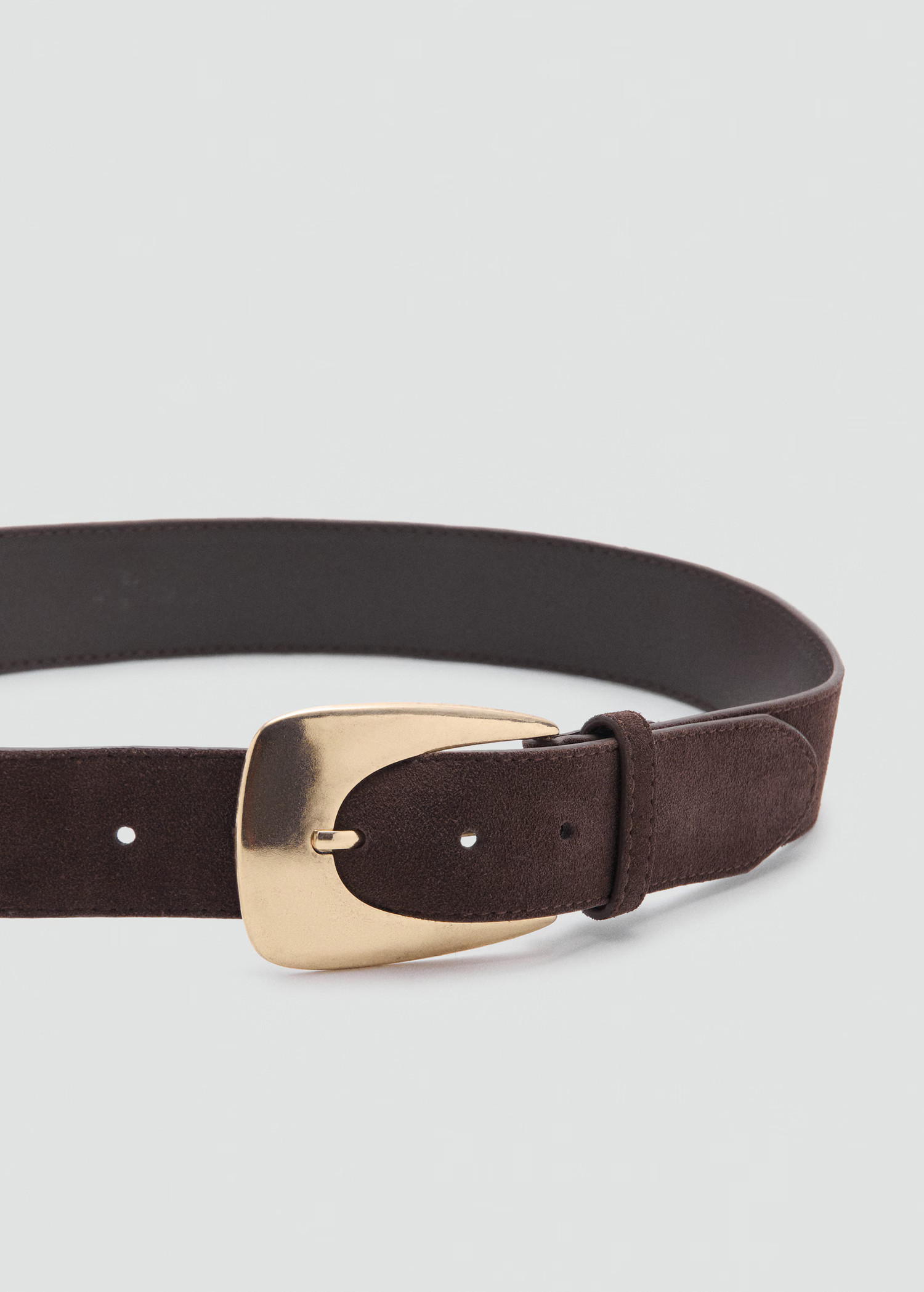 Suede belt with maxi buckle | Mango (US/MX/AU)