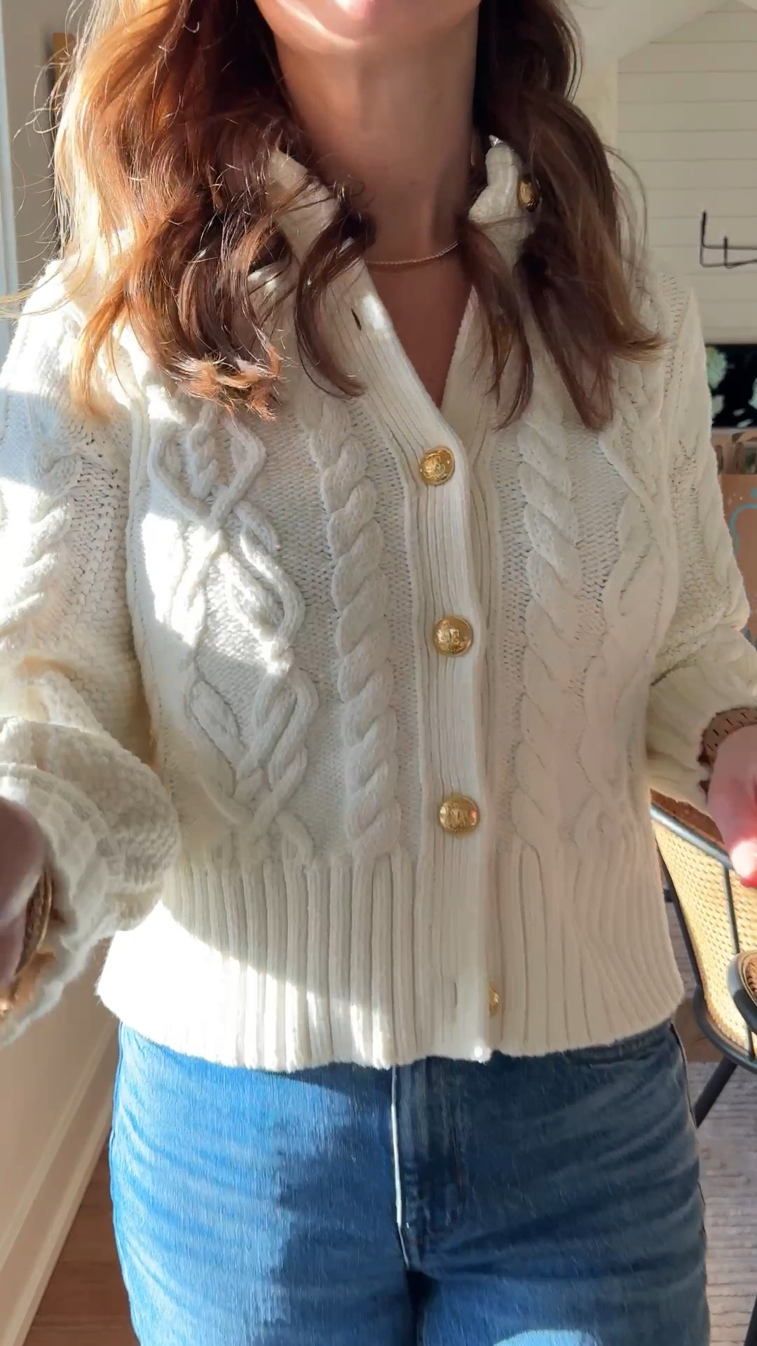 Sweater size small
Jeans size 26 - they run small, I went up a size 

#LTKootd #LTKHoliday #LTKgrwm