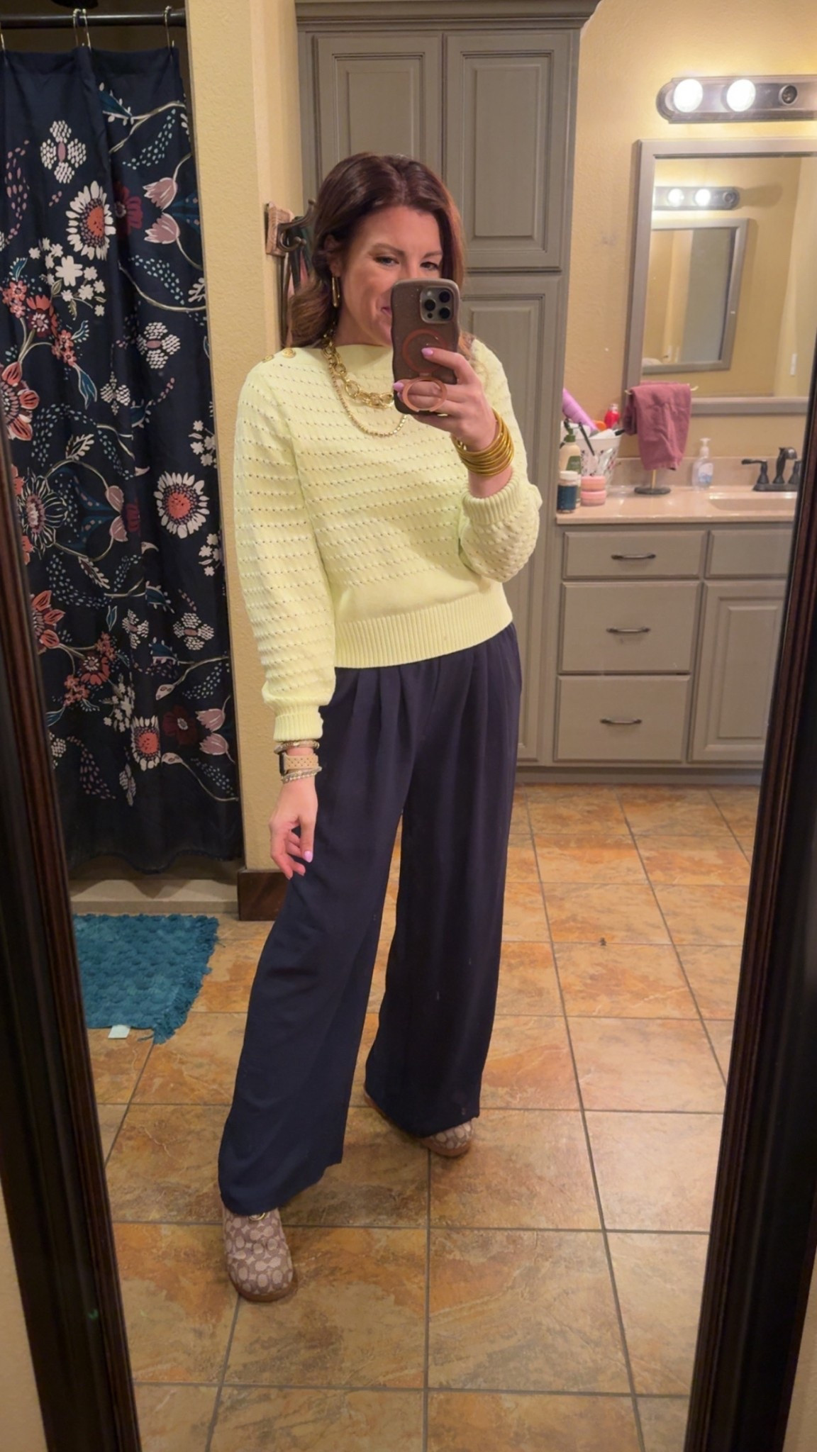 🍋‍🟩🍋 Give me the bright colors for spring!  Teacher ootd! 

Wearing size medium. 
Spring style | Walmart | outfit inspo | bright sweater | sale 

#LTKSpringSale #LTKootd #LTKOver40