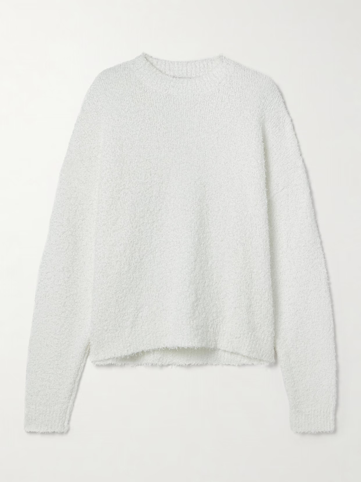 Tibi - Serviette Cotton-blend Bouclé Sweater - White | NET-A-PORTER (US)