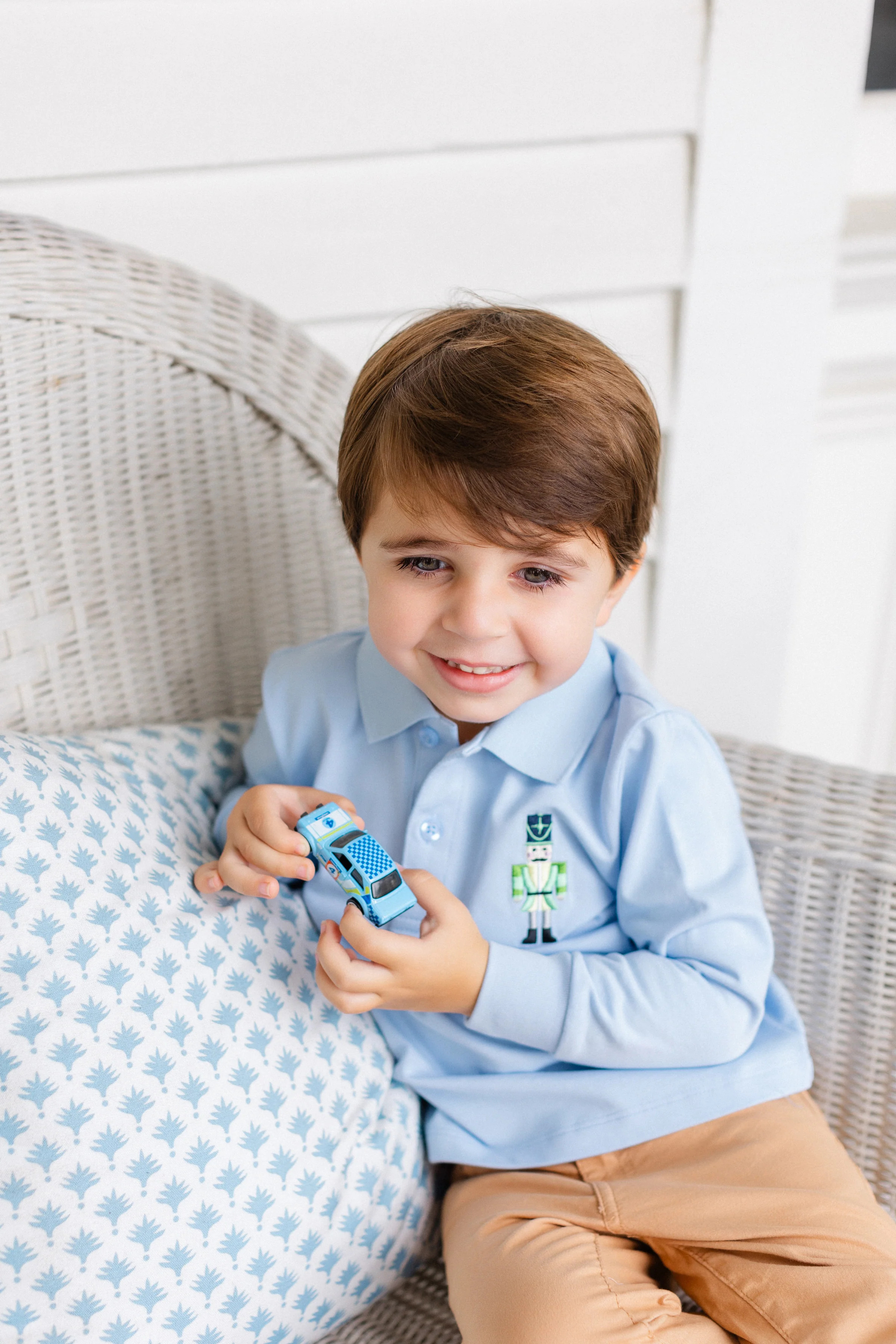 Nutcracker Long Sleeve Boys' Polo | Poppy Kids Co