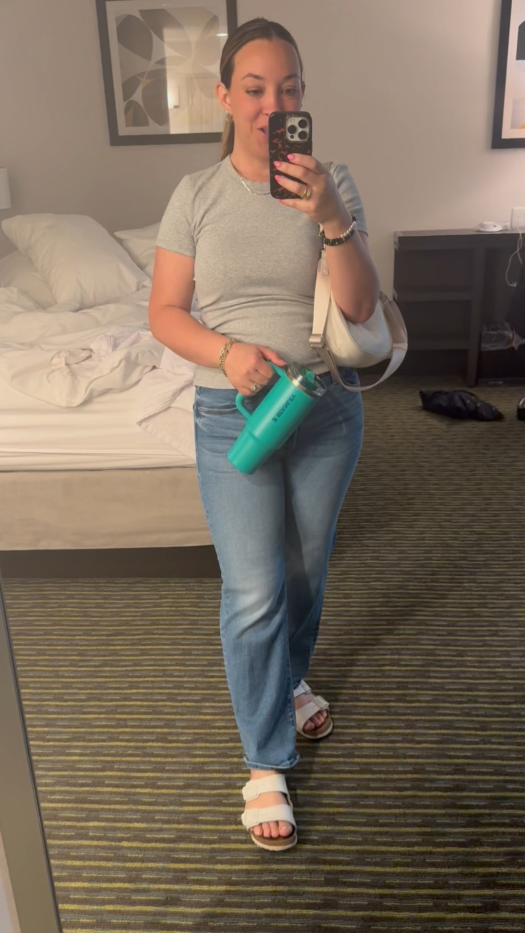 Outfit of the day mom outfit casual outfits mother jeans Aritzia lululemon crossbody white purse 

Just a casual look for today :) wearing medium in the tshirt and 30 in the jeans. Both fit true to size. 😘

#LTKMidsize #LTKFamily #LTKPetite