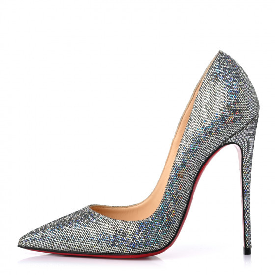 CHRISTIAN LOUBOUTIN Glitter So Kate 120 Pumps 37 Disco Ball Multicolor | Fashionphile