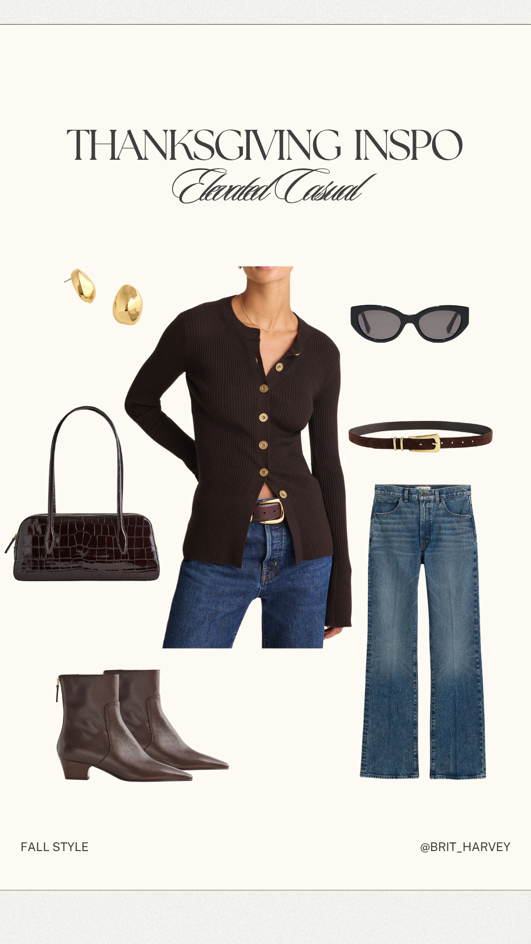 Thanksgiving Outfit Inspo 🦃✨
Elevated casual done right — this all-Madewell look blends cozy textures with clean, classic lines for a polished holiday vibe. Dark chocolate tones, gold accents, and effortless denim make it perfect for everything from brunch to pie o’clock. Tap to shop each piece and save this look for Thanksgiving Day style inspo! 

 #Madewell #LTKFallStyle #ThanksgivingOutfit #LTKFinds #FallFashion #LTKUnder100 #MadewellStyle #OOTDInspo #FallWardrobe

#LTKHoliday