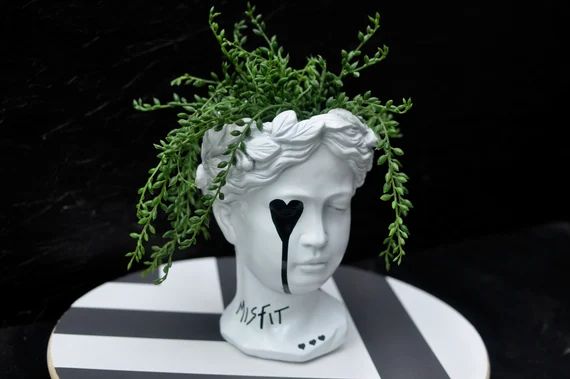 Misfit Goddess Head Sculpture  Kitsch Art Decor  Grafitti | Etsy | Etsy (US)