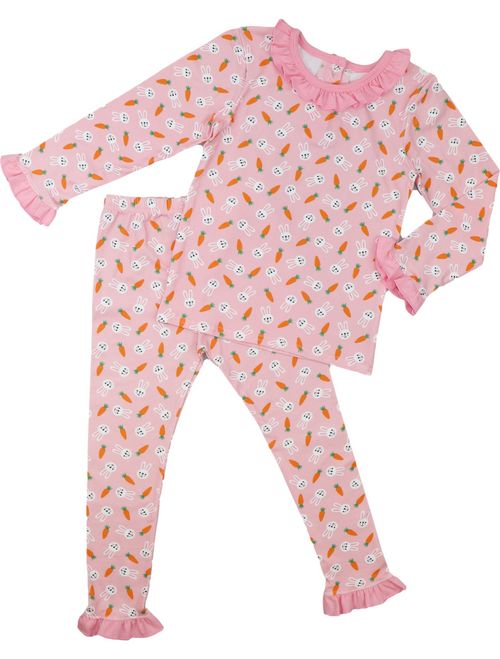 Pink Knit Bunny and Carrot Pajamas | Cecil and Lou