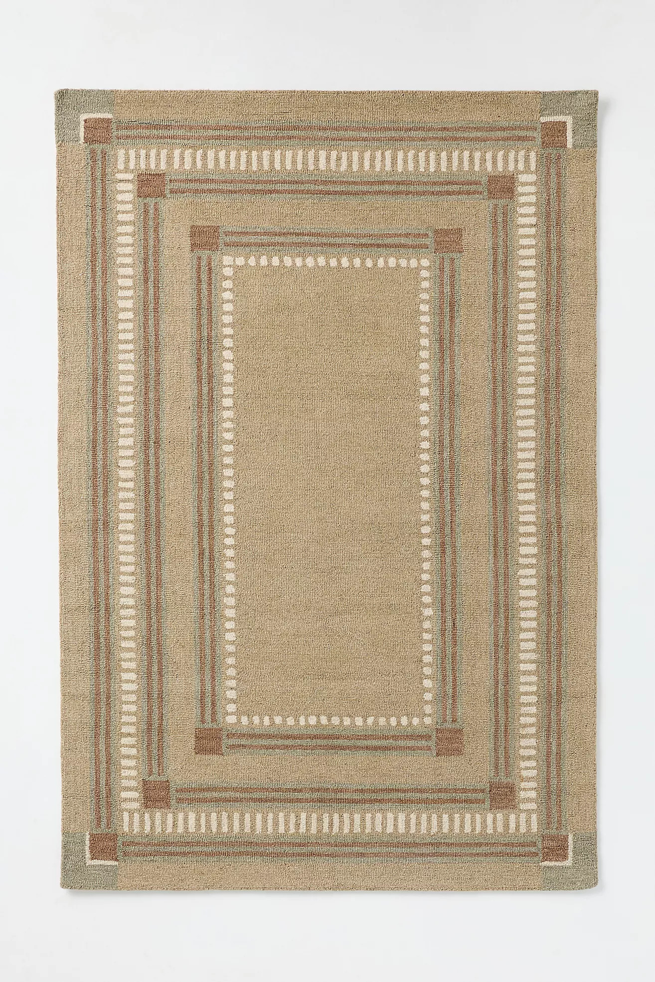Chris Loves Julia x Loloi Alfie Tufted Wool Border Rug | Anthropologie (US)