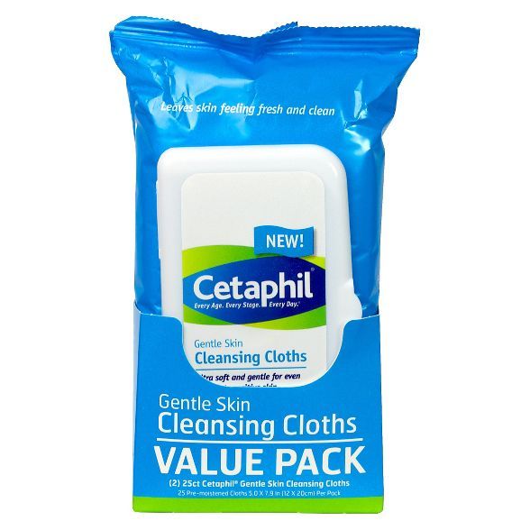 Cetaphil Gentle Skin Cleansing Cloths - 50ct | Target
