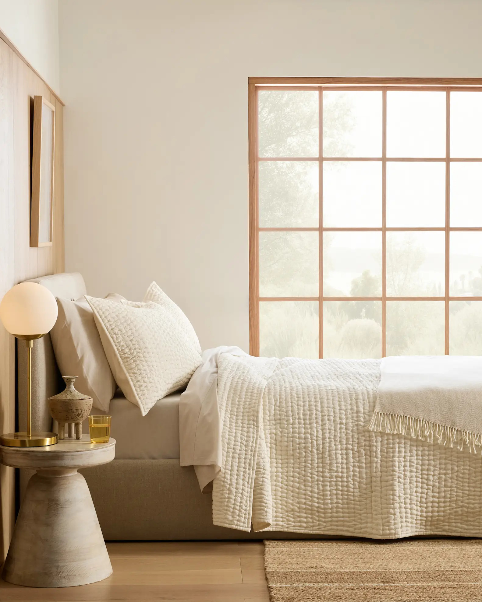 European Linen Cotton Stitch Quilt Set | Quince