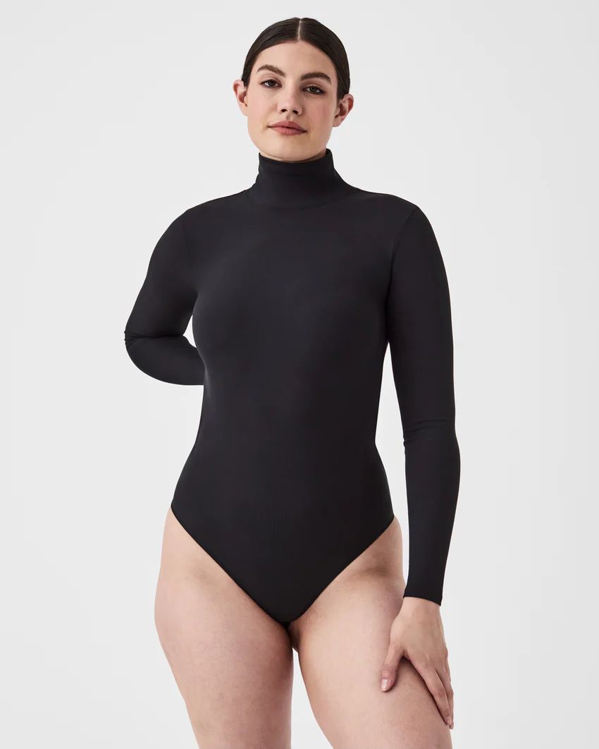 Suit Yourself Ribbed Long Sleeve Turtleneck Bodysuit | Spanx