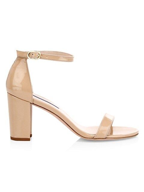 Nearlynude Block-Heel Patent Leather Sandals | Saks Fifth Avenue