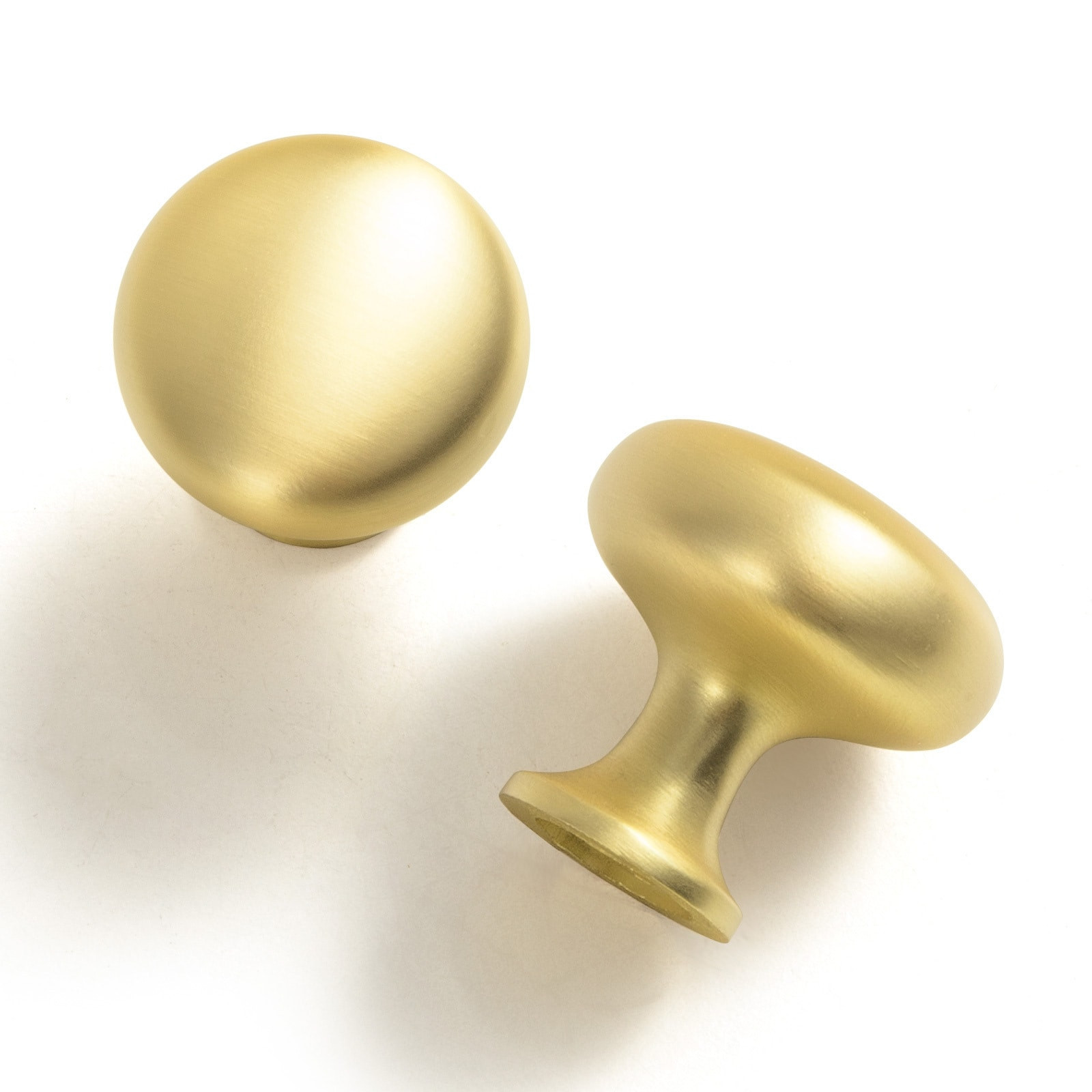 Miaokesen 1-3/16-in Light Brushed Brass Mushroom Modern Cabinet Knob 6 -Pack one_size in Gold | 901TLS | Lowe's