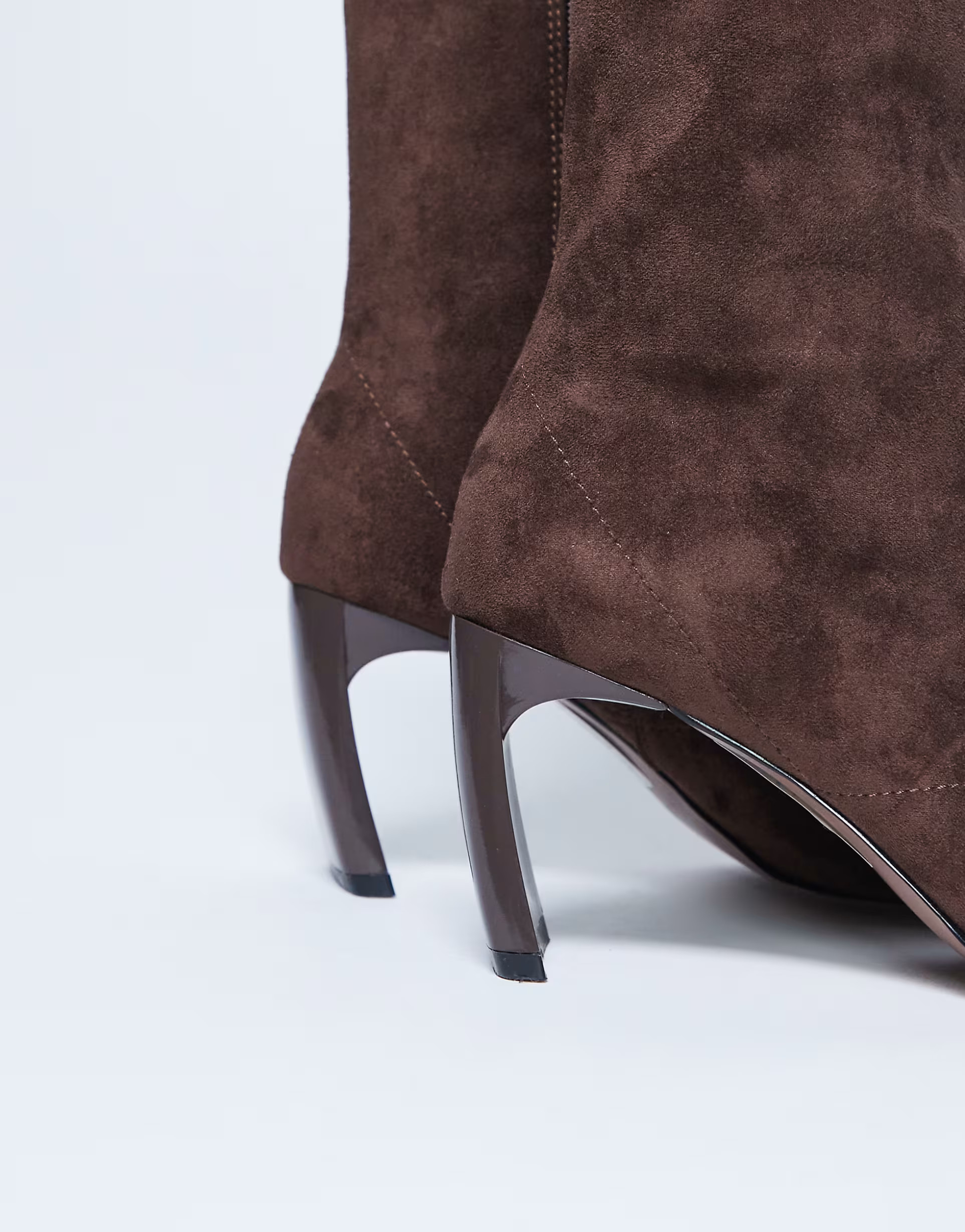 Topshop Pearl point toe faux suede ankle boot in chocolate | ASOS | ASOS (Global)