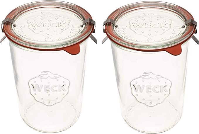 Weck Canning Jars 743 - Weck Mold Jars made of Transparent Glass - Eco-Friendly Canning Jar - Sto... | Amazon (US)