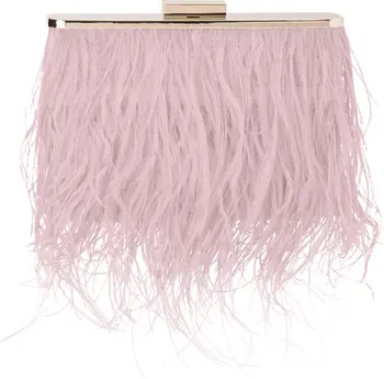 Olga Berg Ostrich Feather Embellished Clutch | Nordstrom | Nordstrom