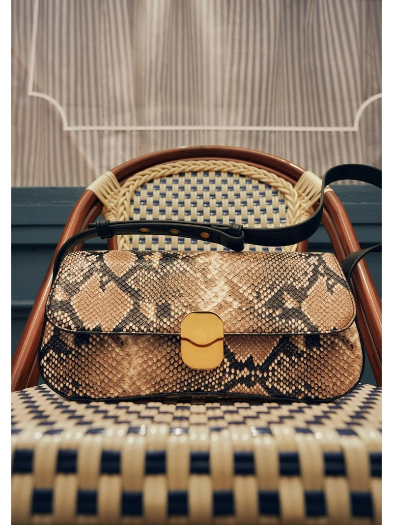 Time and Tru Women's Goldie Shoulder Bag, Snake | Walmart (US)