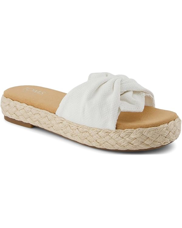 Amazon.com | TOMS Womens Abby Slide White 10 Medium | Slides | Amazon (US)