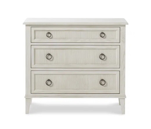 Monarch 3 - Drawer Bachelor's Chest in Chalk White | Wayfair North America
