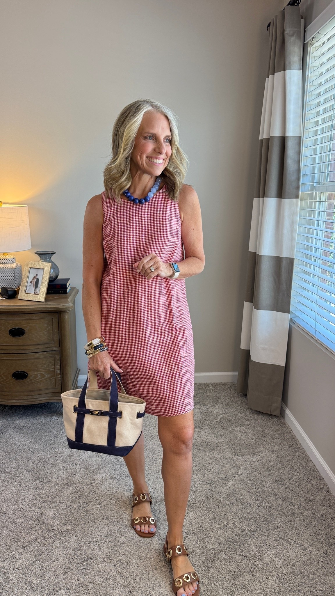 Cutest little linen gingham dress. Wearing XS. This one screams summer and comes in other colors and prints. @Quince

#LTKgrwm #LTKootd #LTKOver40