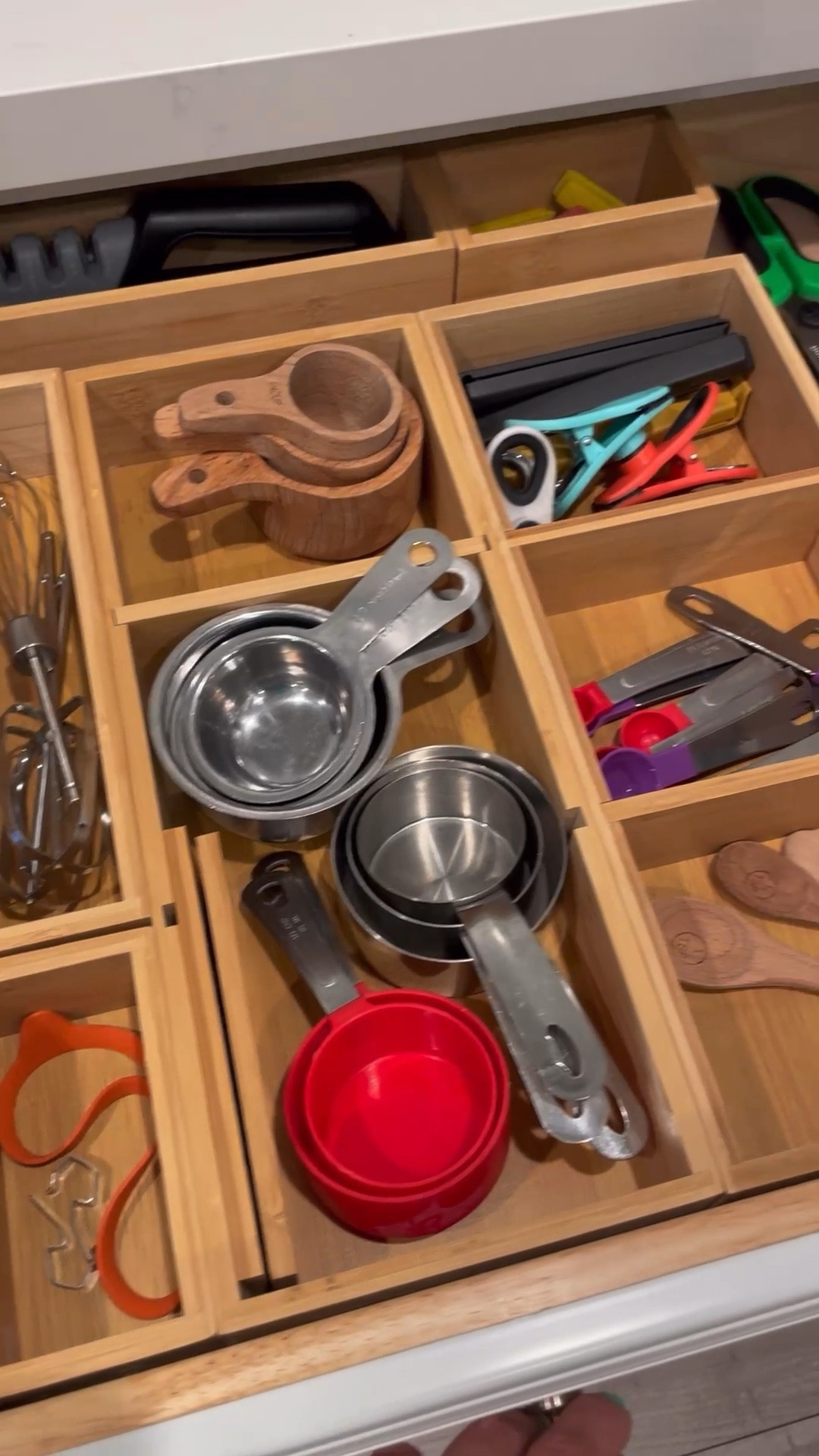 Organization makes me HAPPY! My kitchen drawers were a mess. Now with these bamboo drawer organizers everything has a place 🙌🏼. 

I am slowly tackling my house room by room trying to get more organized! My focus right now is my kitchen. 

#LTKhome #LTKfindsunder50 #LTKVideo
