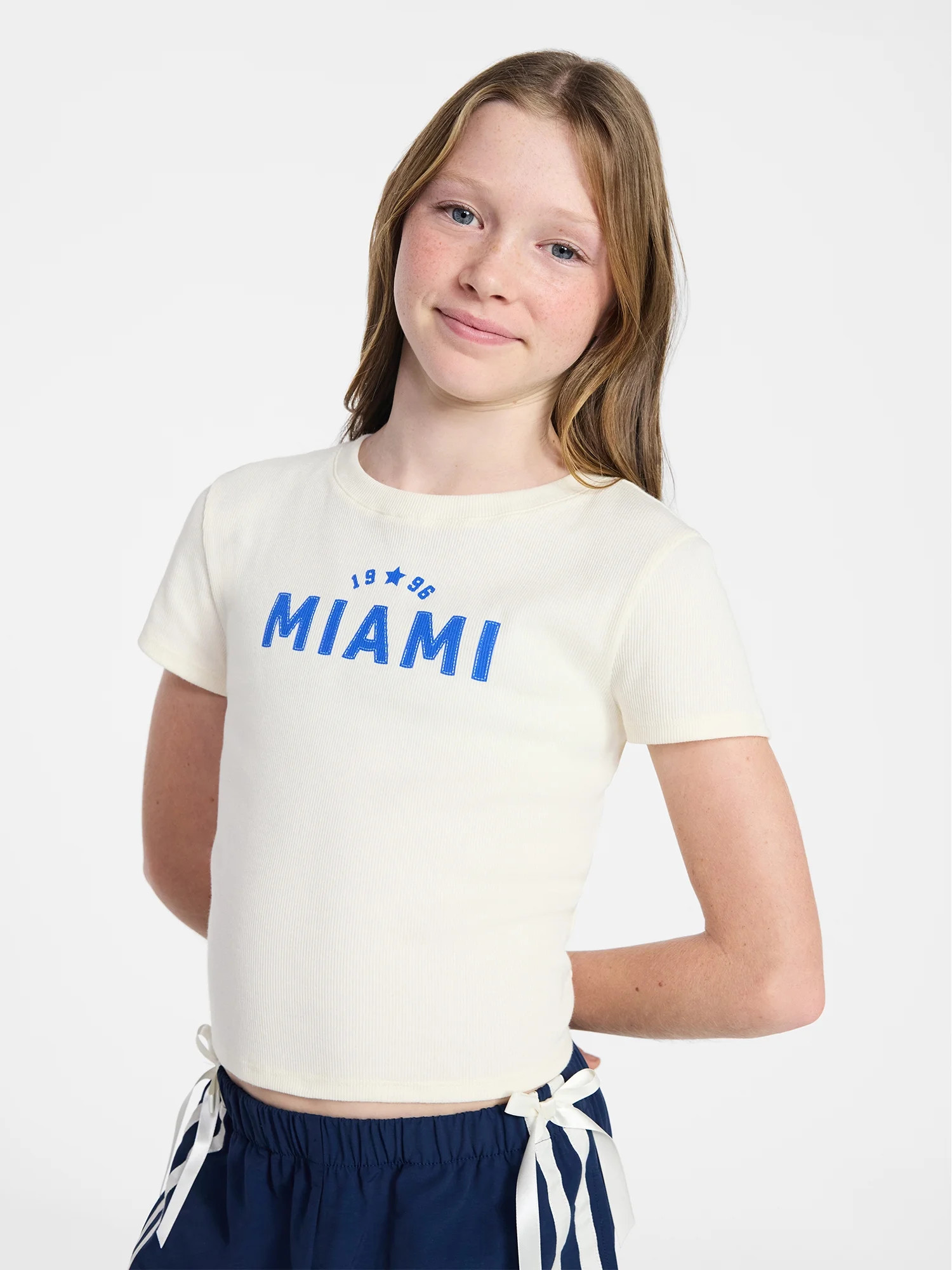 Weekend Academy Girls Graphic Baby Tee with Short Sleeves, Sizes 4-18 | Walmart (US)