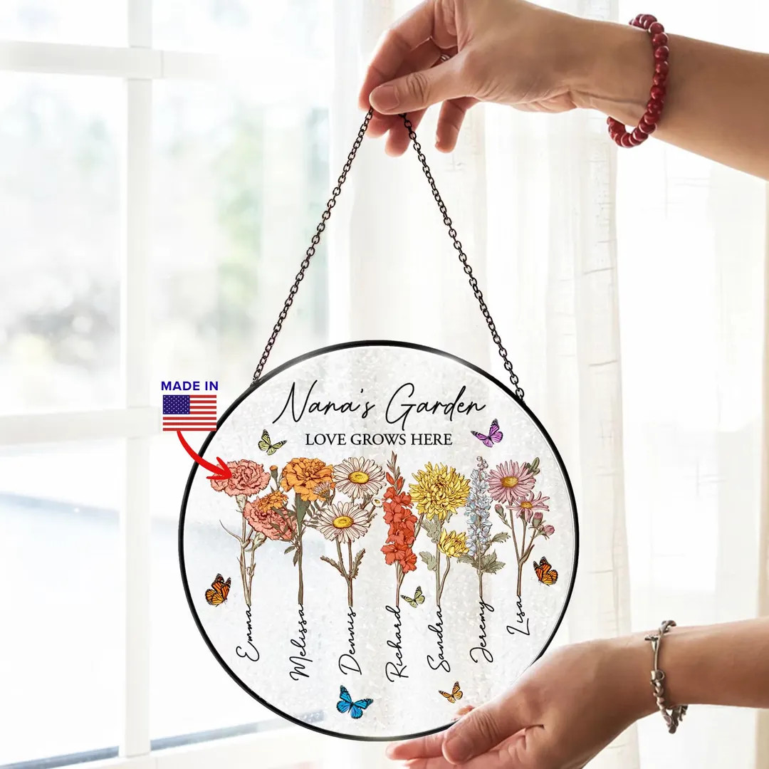 Personalized Grandmas Garden Suncatcher, Mother's Day Gifts For Grandmothers, Nana Birthday Gift | Etsy (US)