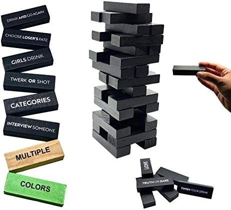 Buzzed Blocks Adult Drinking Game - 54 Blocks with Hilarious Drinking Commands and Games on 40 of... | Amazon (US)