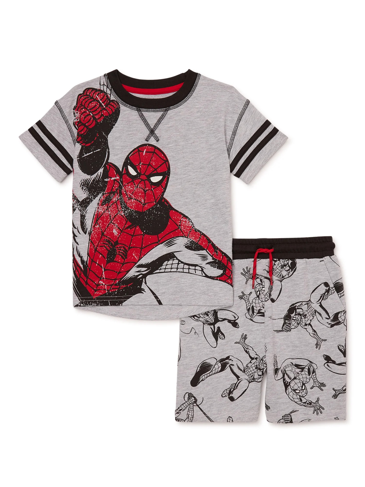 Spider-Man Toddler Boys Short Sleeve T-Shirt and Shorts Set, 2-Piece, Sizes 2T-5T | Walmart (US)