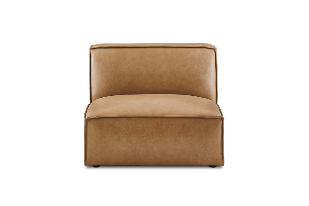 Jonathan Leather Armless Sofa | Castlery AU