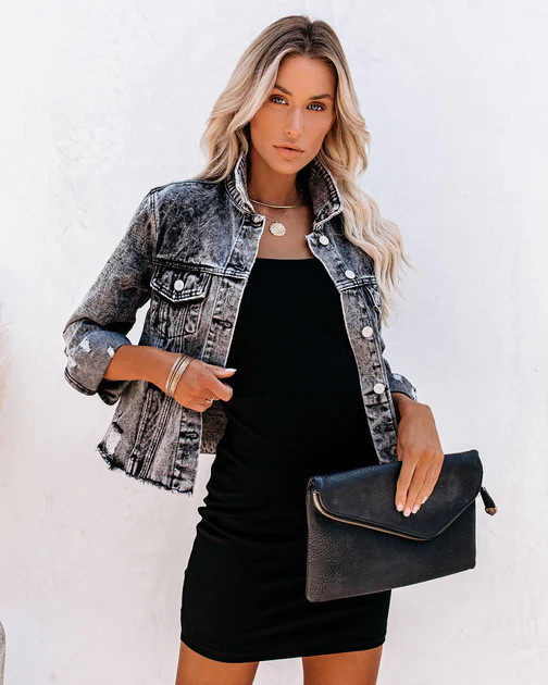 Joel Distressed Denim Jacket | VICI
