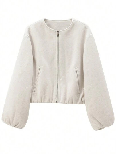 Women's Bomber Jacket Autumn Winter Outerwears Short Varsity Aviator Cropped Coats SKU: sz2410265... | SHEIN