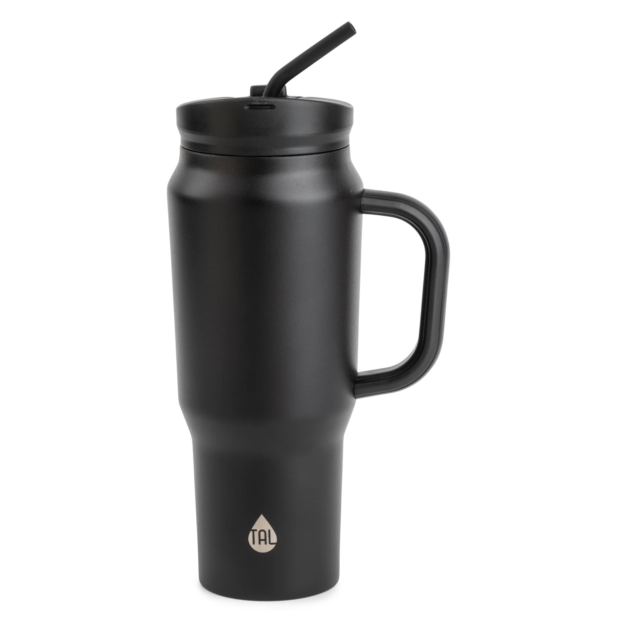 TAL Stainless Steel Basin Travel Mug with Silicone Straw 30 oz, Black - Walmart.com | Walmart (US)
