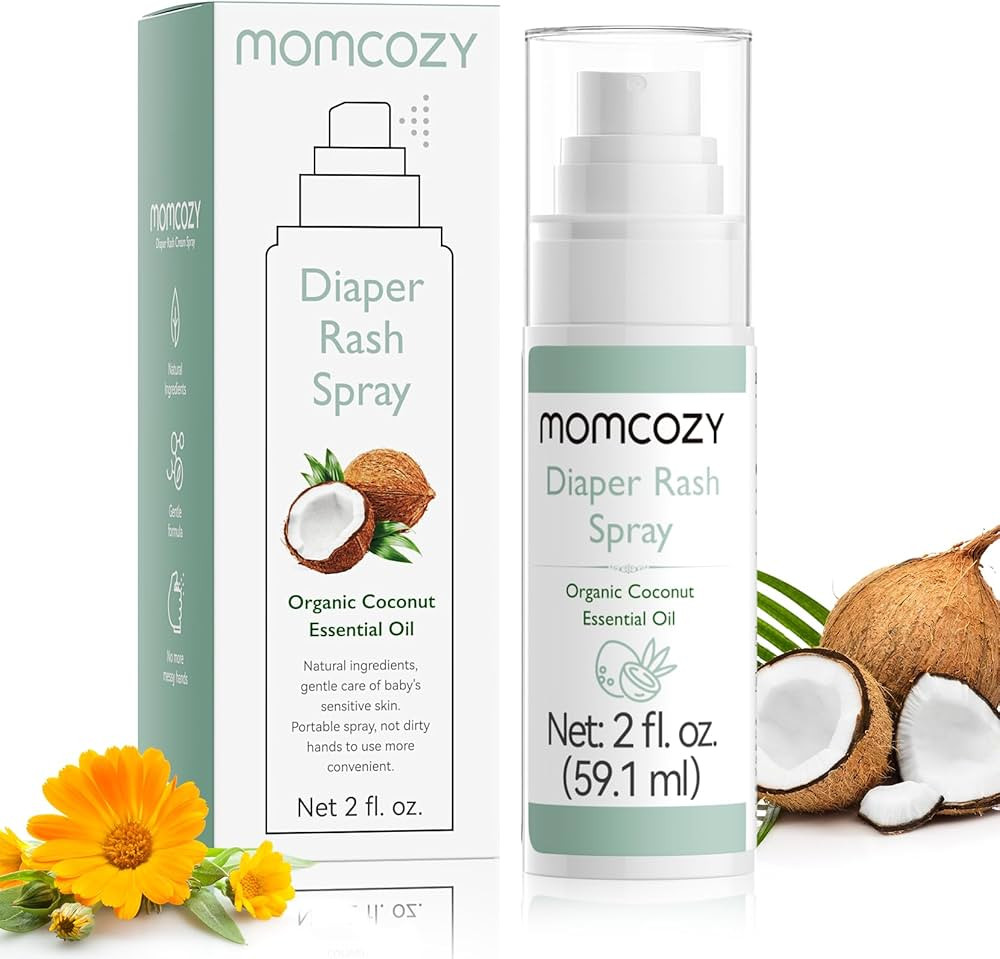 Momcozy Baby Diaper Rash Cream Spray, Single Hand Diaper Spray Daily Use for Skin Care, Natural I... | Amazon (US)