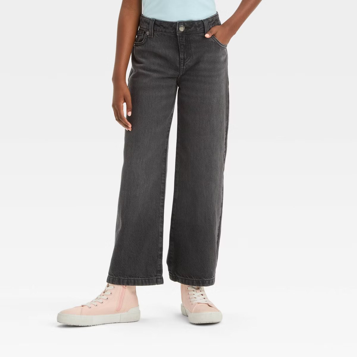 Girls' Mid-Rise Wide Leg Jeans - Cat & Jack™ | Target