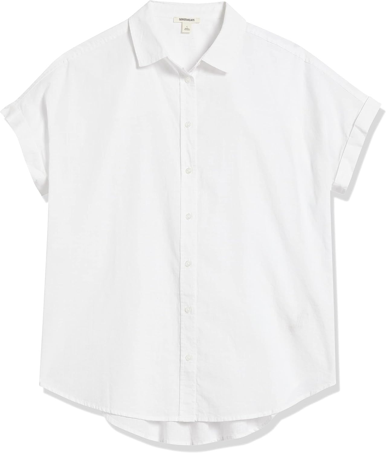 Goodthreads Women's Washed Cotton Short-Sleeve Shirt | Amazon (US)