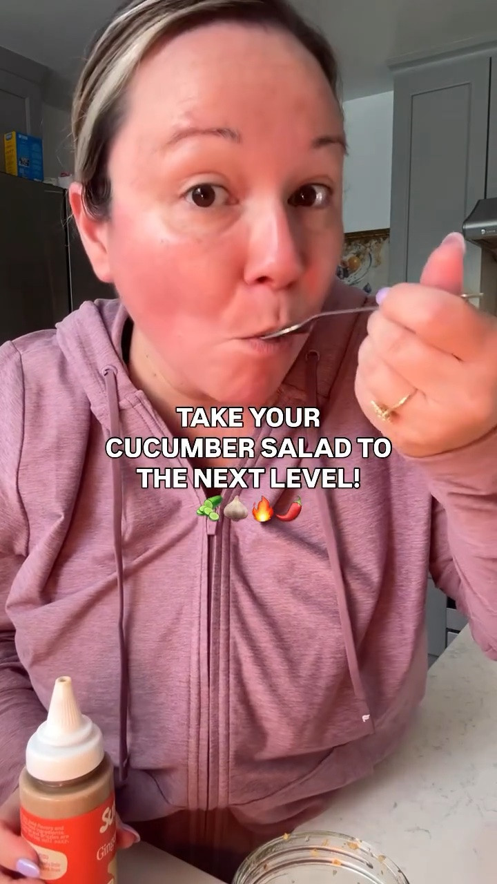 Only I would be making a salad to snack on while I’m making a different salad for lunch 😂🤷🏼‍♀️ what can I say I’m a salad wh0re! 😂 
I’m definitely no cook, but cucumber salads are so easy to make! I just threw some things together in a mason jar and I eyeballed measurements, but the new garlic ponzu sauce I got took each bite to the next level! You gotta try this! Sooooo 💣!!!
All ingredients were from @traderjoes the sauce was from @wholefoods! 

Ingredients:
Persian cucumbers 
Rice vinegar 
Soy sauce 
Minced garlic 
Fresh ginger minced
Chili crunch oil 
Pinch or 2 of sugar 
Teeny tiny splash of sesame oil
Ponzu garlic sauce

Let me know it you give this a try! 😘

#cucumbersalad #easyrecipesathome #mukbangvideos

#LTKfoodie #LTKdayinmylife #LTKvlog