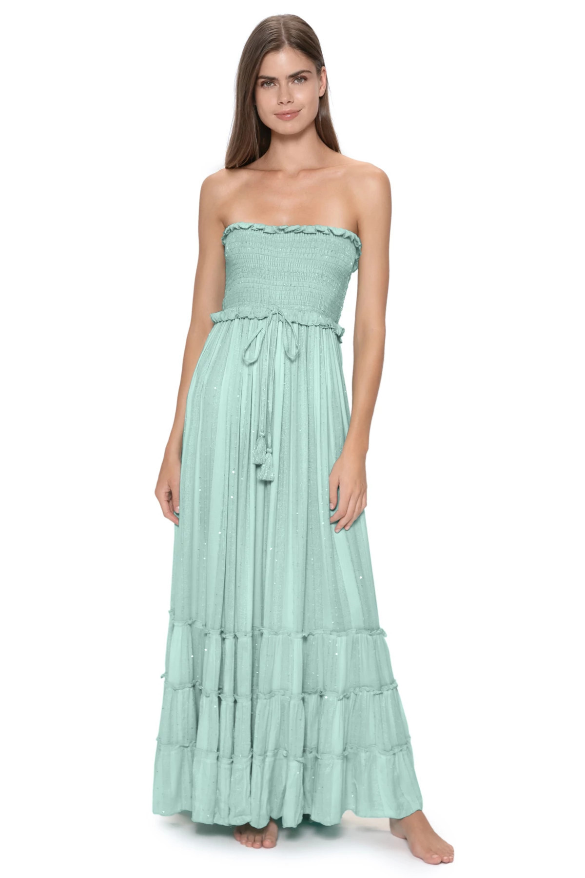 Charlotte Metallic Strapless Dress | Everything But Water