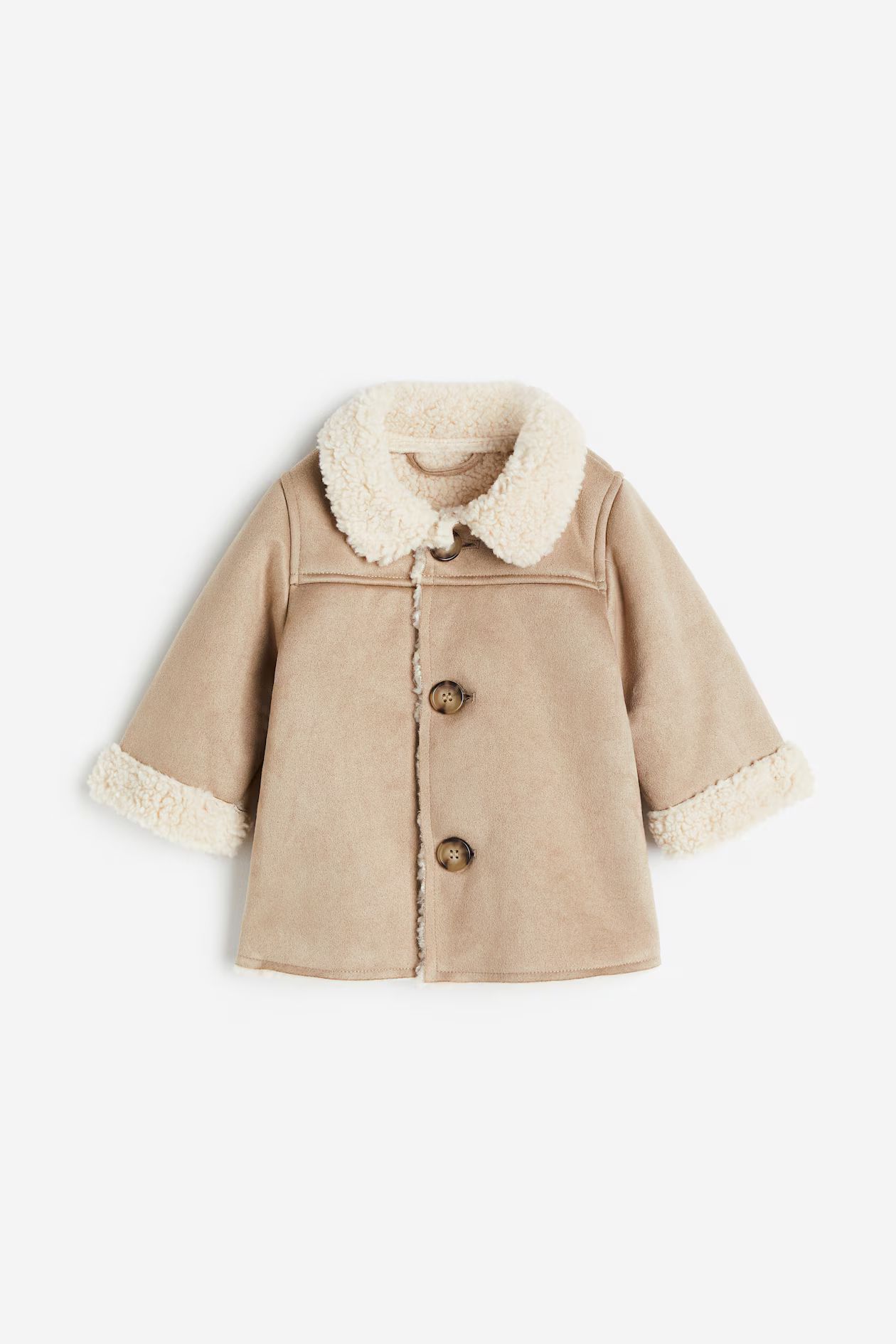 Mantel mit Futter aus Teddyfleece - Beige - Kids | H&M AT | H&M (DE, AT, CH, NL, FI)