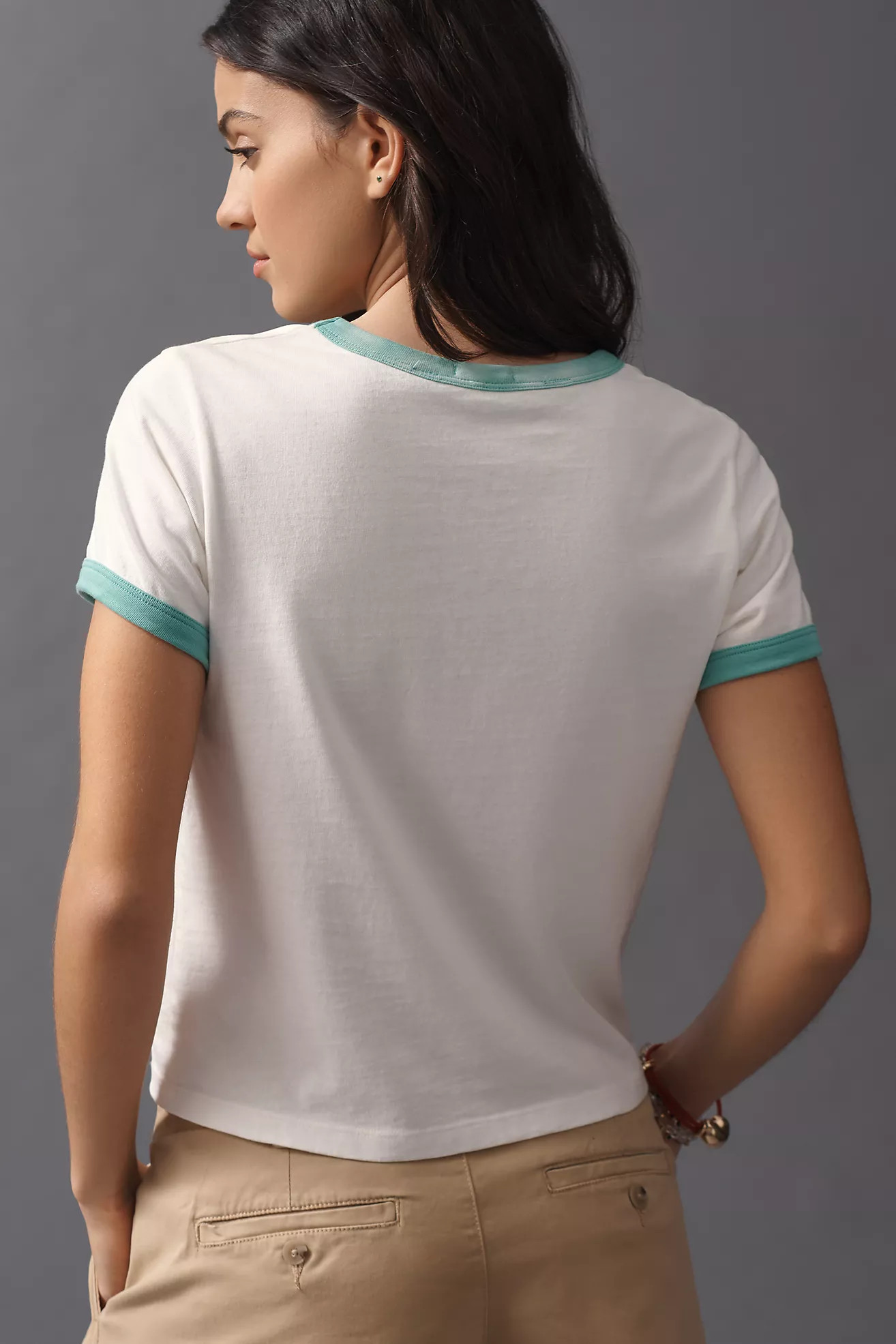 MOTHER The Itty Bitty Ringer Cotton Tee | Anthropologie (US)